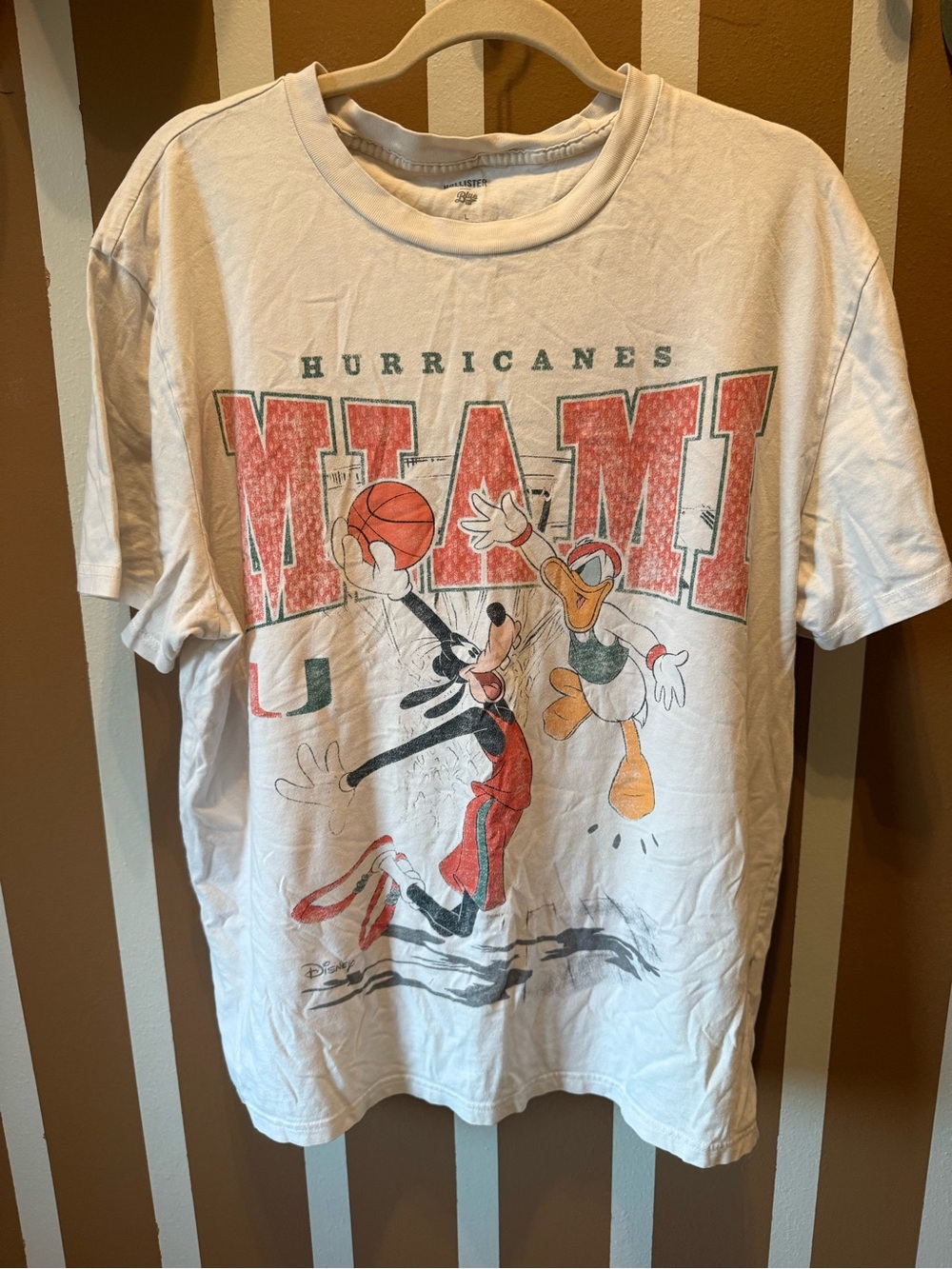 Miami Hurricanes ‘ Goofy & Donald’ Hollister t shirt